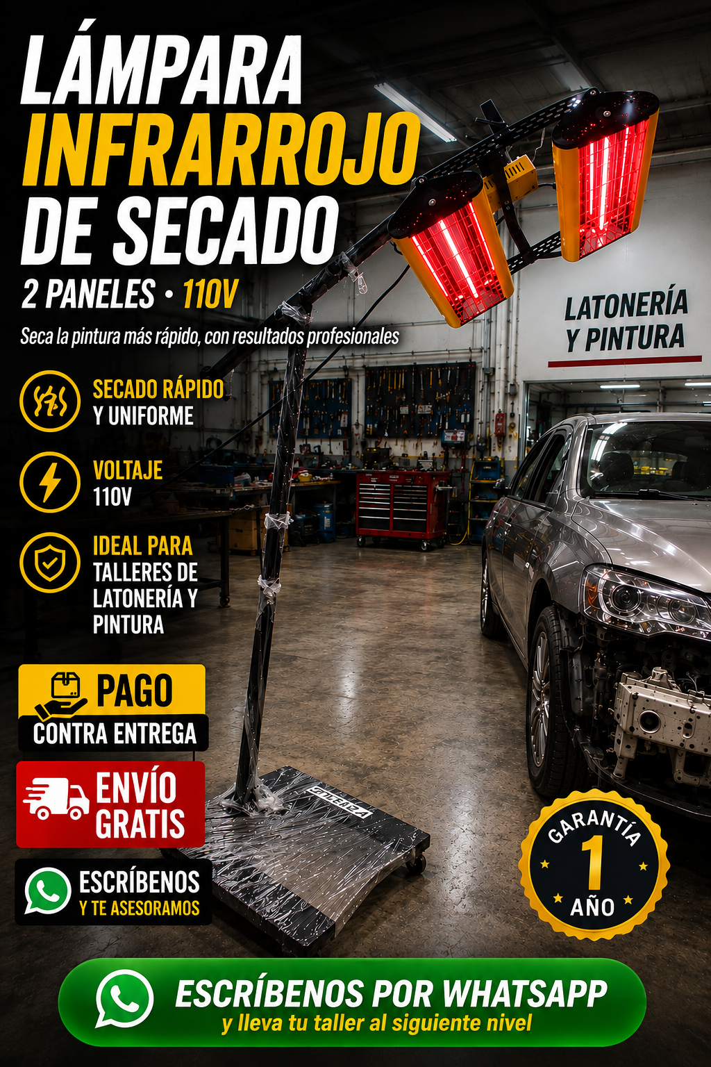 LAMPARA DE SECADO AUTOMOTRIZ