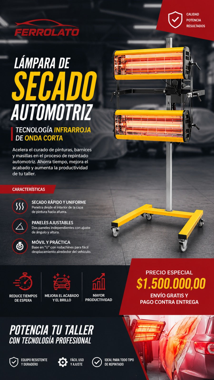 LAMPARA DE SECADO AUTOMOTRIZ